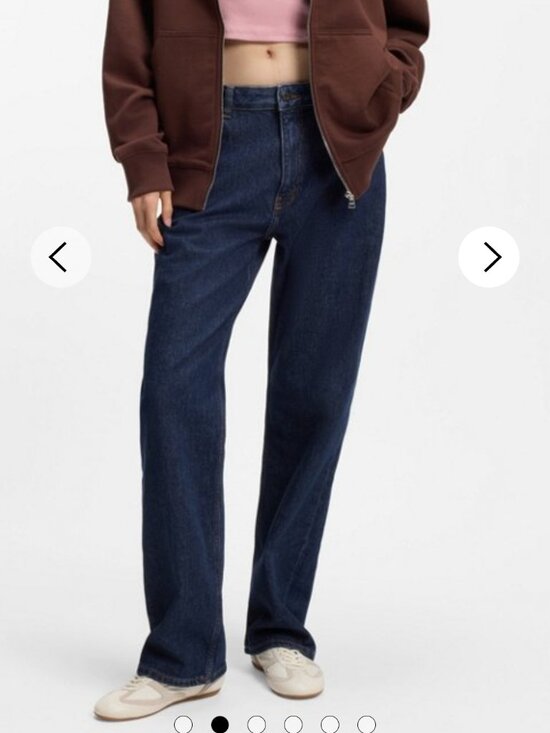 HUGO BOSS Dark Blue Jeans in SaltandPepper Comfort Stretch Denim size 27/32 NWOT - Picture 2 of 11